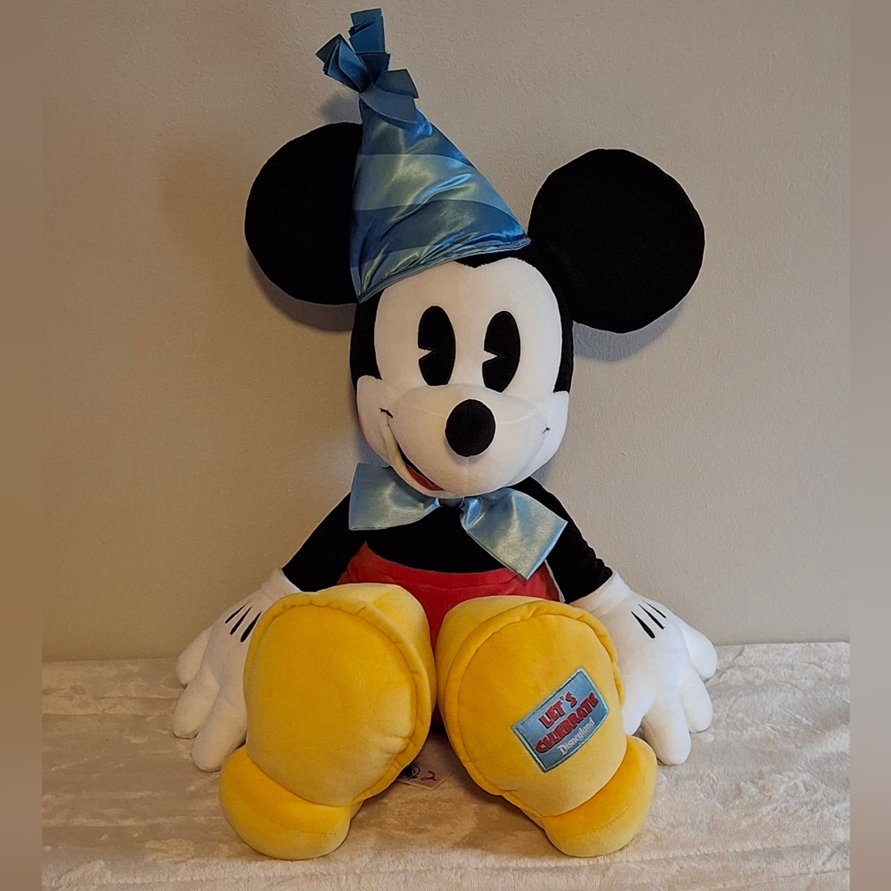 Disney Parks Mickey Mouse Birthday Plush Let's Celebrate Mickey’s 90th 24”